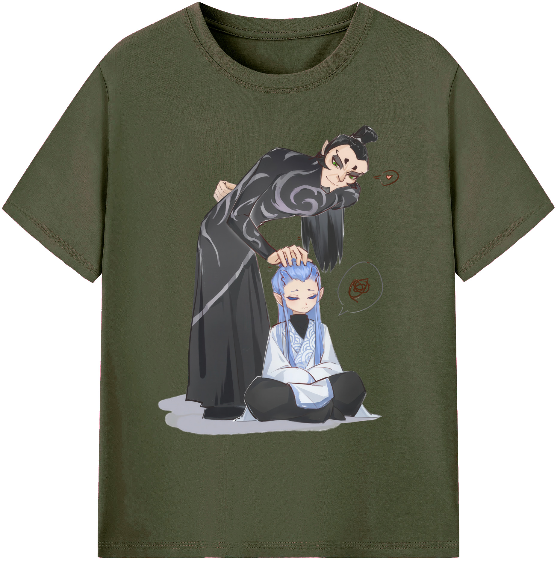 （画像用） Ne Zha 2 ナタ 魔童の大暴れ 綿100％ メンズ半袖Tシャツ｜肌触りやわらか＆通気性